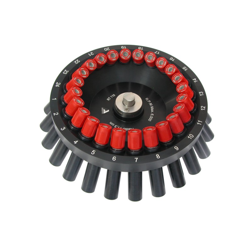 Angolo fisso rotore 35° per 24 provette da 5 ml.