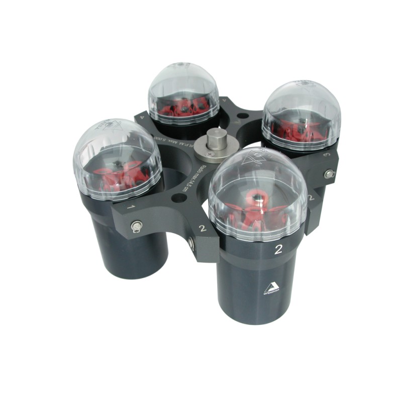 Rotore oscillante per 4 provette da 100 ml. incluso Coperchi