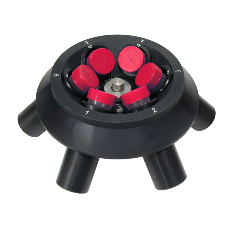 Angolo fisso rotore 45° per 6 provette da 50 ml.