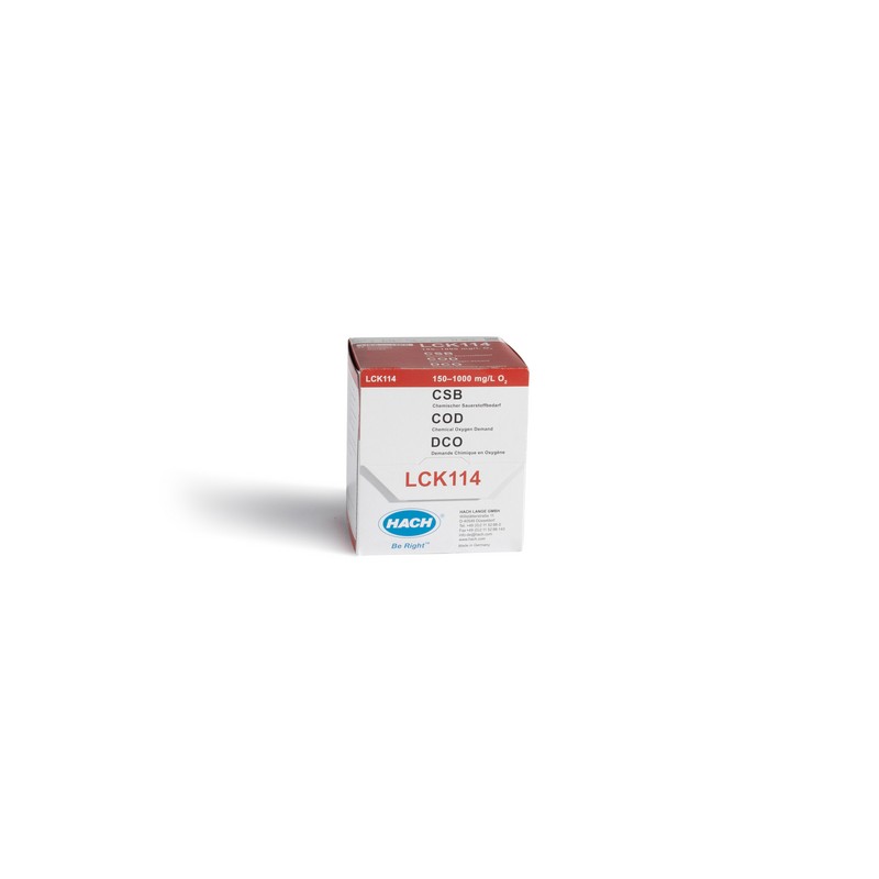 LCK114 - HACH - COD (150 - 1000 mg/L - 25 analisi)
