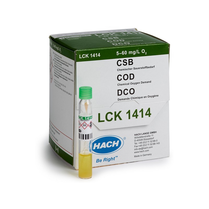 LCK1414 - HACH - Test in cuvetta COD (5-60 mg/l). 25 test. Utilizzabile con serie nuova DR 1900/2