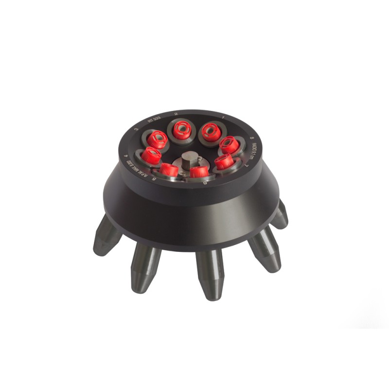 Angolo fisso rotore 30° per 8 provette da 15 ml. (8.000 RPM)