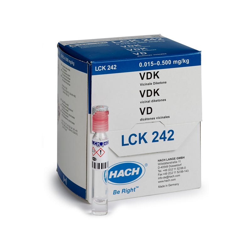 LCK242 - HACH - DICHETONI VICINALI nella birra0.015 – 0.5 mg/kg diacetile* LTV082.99.51002 Ter
