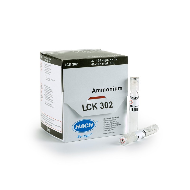 LCK302 - HACH - AMMONIO47 – 130 mg/l NH4-N60 – 167 mg/l NH425 analisi