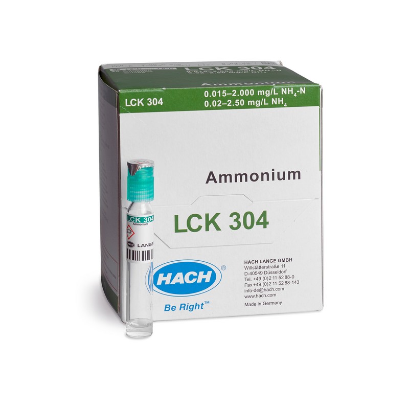 LCK304 - HACH - AMMONIO0.015-2 mg/l, NH4-N0.02-2.5 mg/l NH4 25 analisi