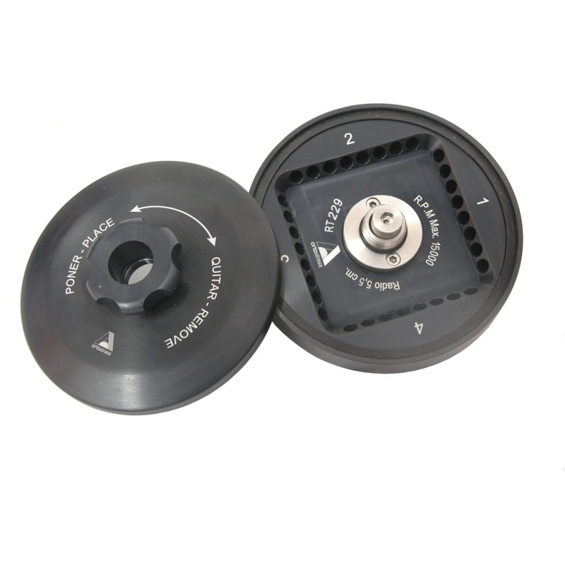 Angolo fisso rotore 45° per 4 strips da 8 microprovette 0,2 ml incluso coperchio