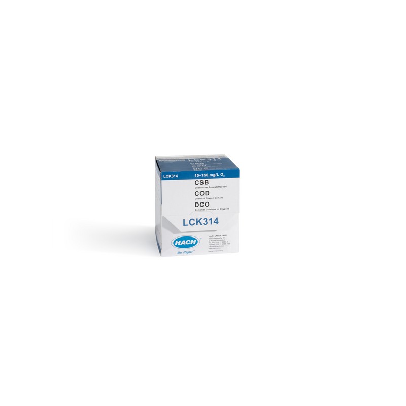 LCK314 - HACH - COD (15 - 150 mg/L - 25 analisi)