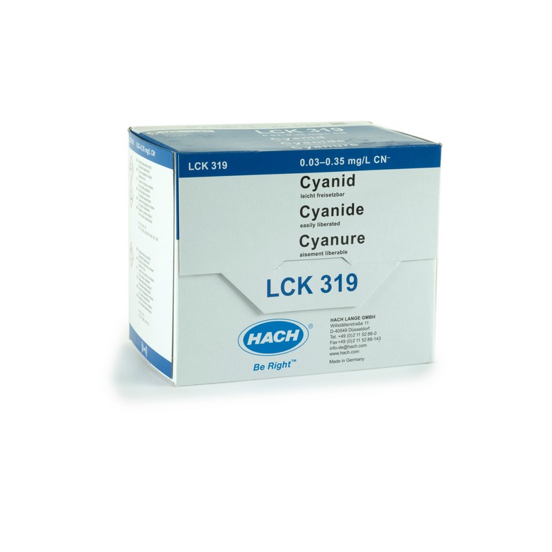 LCK319 - HACH - CIANURI FAC. DEC. (0,03 - 0,35 mg/l - 25 analisi)EASILY LIBERATABLE CYANIDES:•