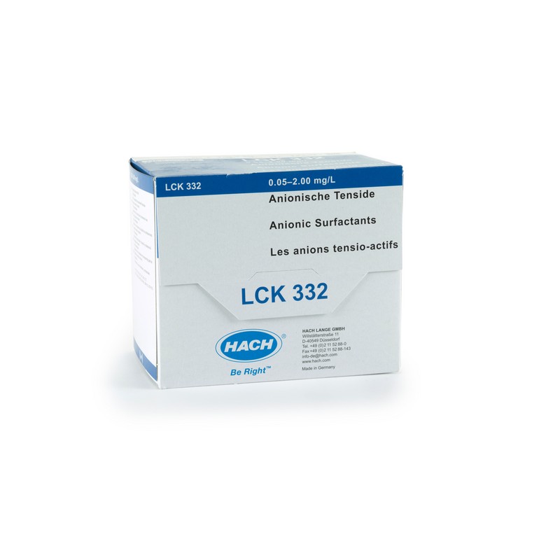 LCK332 - HACH - TENSIOATTIVI ANIONICI - MBAS (0,05 - 2 mg/L - 25 analisi)