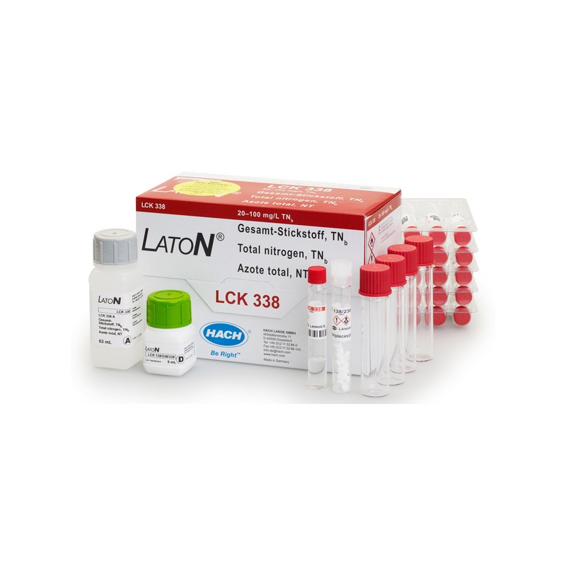 LCK338 - HACH - LATON Azoto totale (20 - 100 mg/L - 25 analisi)