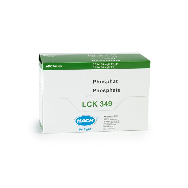 LCK349 - HACH - FOSFATI (orto e tot.) (0,05 -1, 5 mg/L - 25 analisi)0.05–1.50 mg/l PO4-P0.15–4