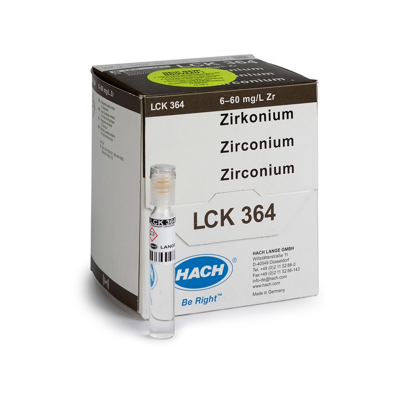 LCK364 - HACH - Zirconio, 10-60 mg/l (25 tests)