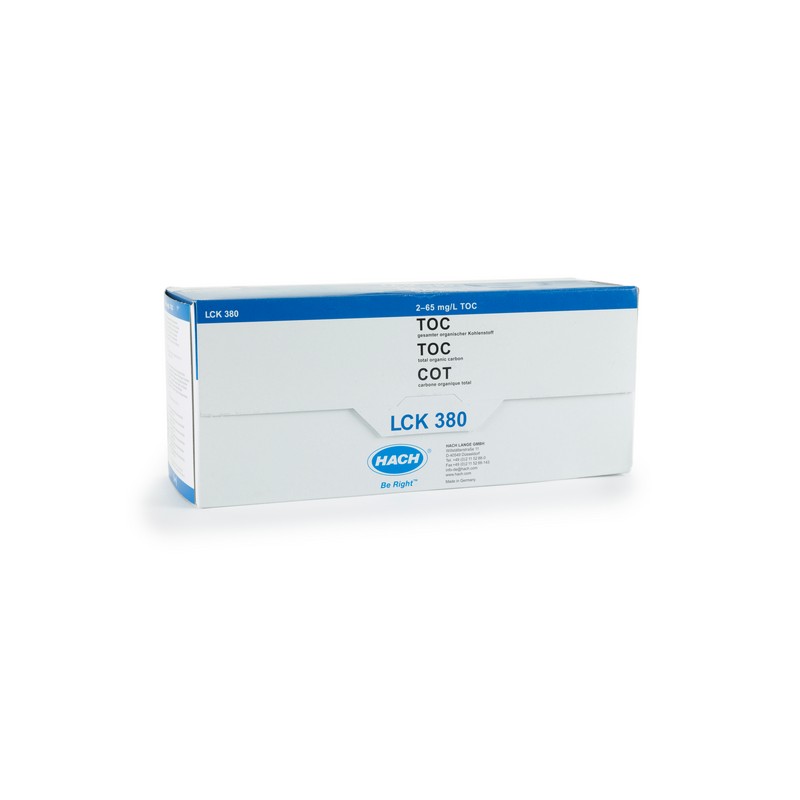 LCK380 - HACH - TOC (metodo per differenza, 2 - 65 mg/L - 25 analisi)Richiede dosatore per polv
