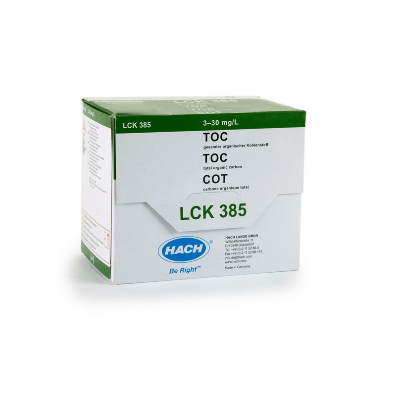 LCK385 - HACH - TOC met.per eliminazione C. inorg. 3-30 mg/l, 25 analisiRichiede l'agitatore TO