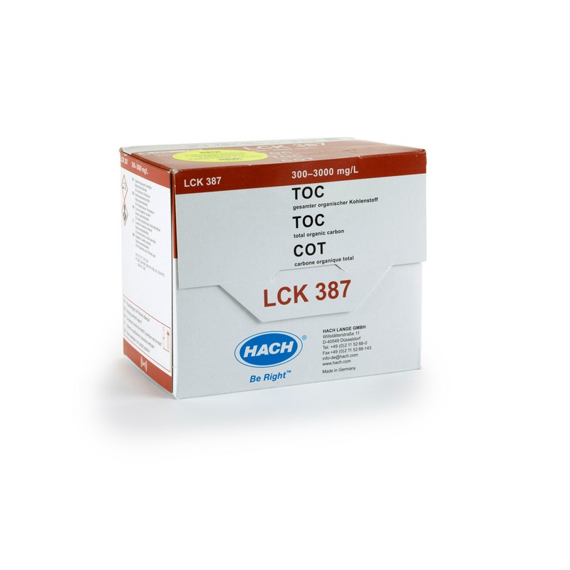 LCK387 - HACH - TOC met.per eliminazione C. inorg. 300-3000 mg/l, 20 analisi Richiede agitatore