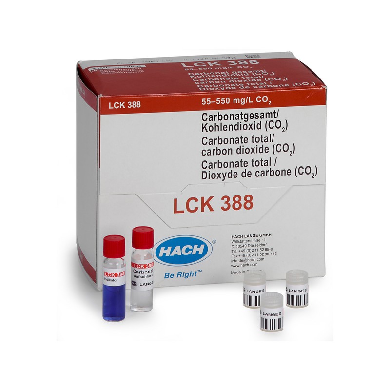 LCK388 - HACH - CARBONATI (55 - 550 mg/L - 25 analisi)Scatola composta da: