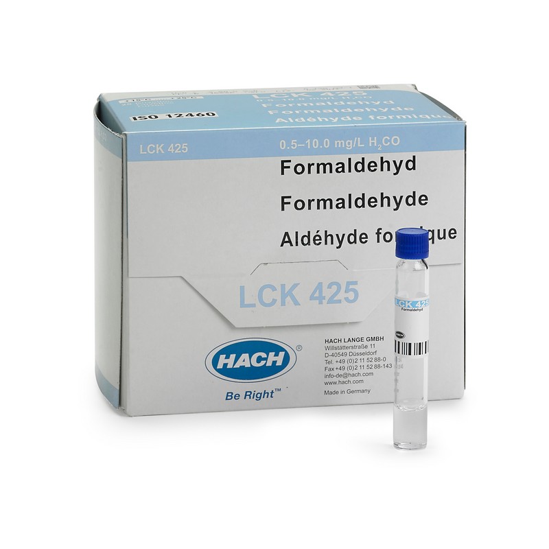 LCK425 - HACH - Formaldeide (ISO 12460) 0,5 - 10 mg/L H2CO, 25 test.Utilizzabile con serie nuov