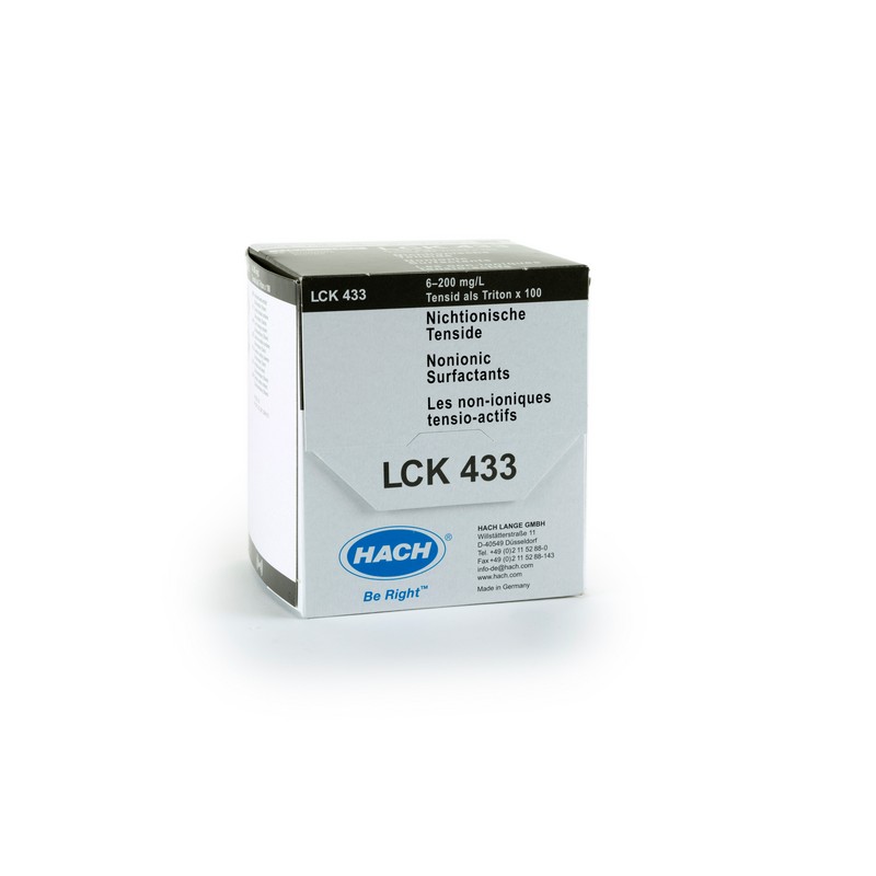 LCK433 - HACH - TENSIOATTIVI NON IONICI (6,0-200,0 mg/l - 25 analisi)