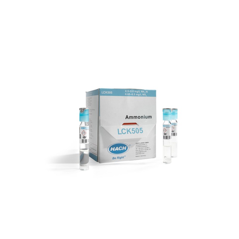 LCK505 - HACH - Ammonio 0,5 – 5 NH4-N, 25 test Utilizzabile solo con DR1900-DR3900-DR6000
