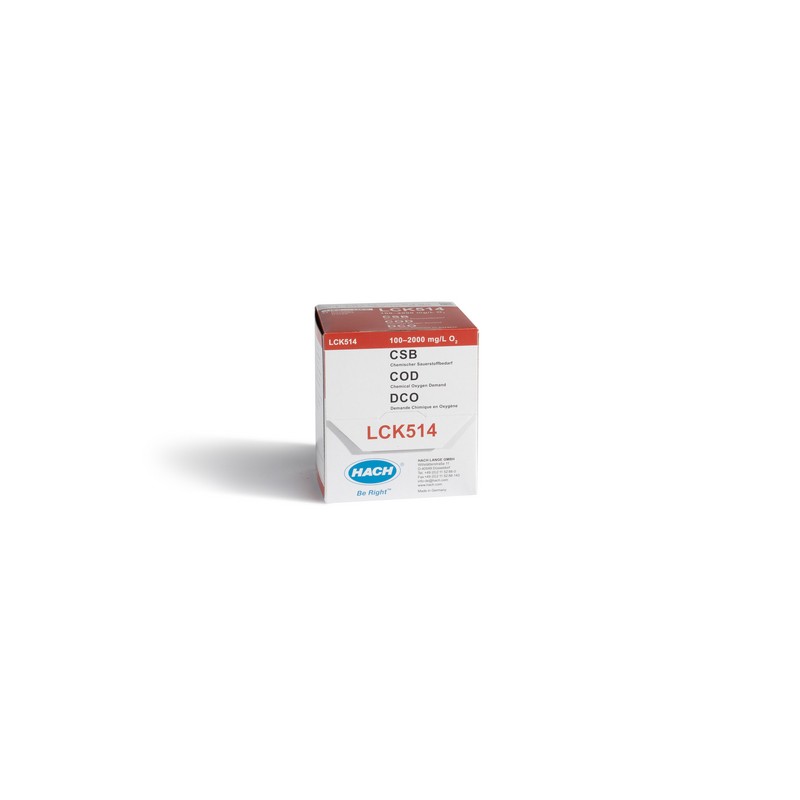 LCK514 - HACH - COD (100 - 2.000 mg/L - 25 analisi)