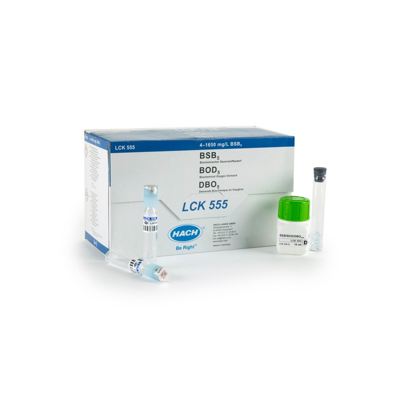 LCK555 - HACH - BOD5 (4 - 1.650 mg/L - 20-39 analisi)Richiede i seguenti accessori:LTV073: ter