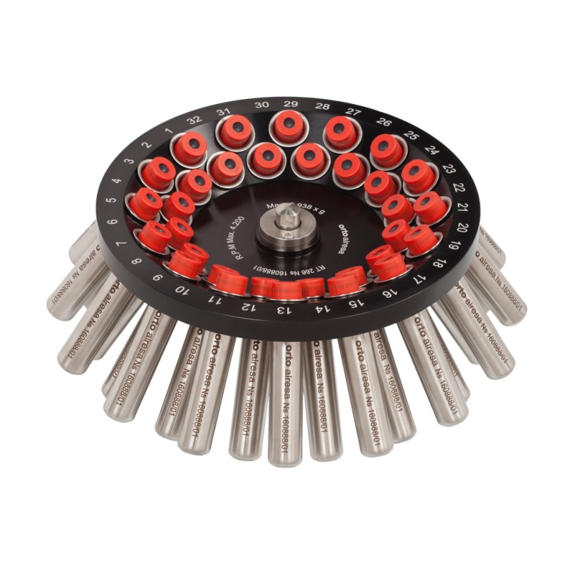 Angolo fisso rotore 35° per 32 provette da 15 ml.