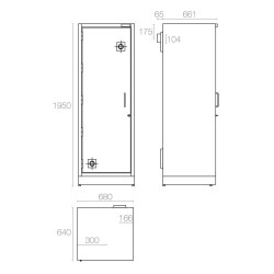 Armadio per sostanze infiammabili larghezza 600 mm - AC 600 CM