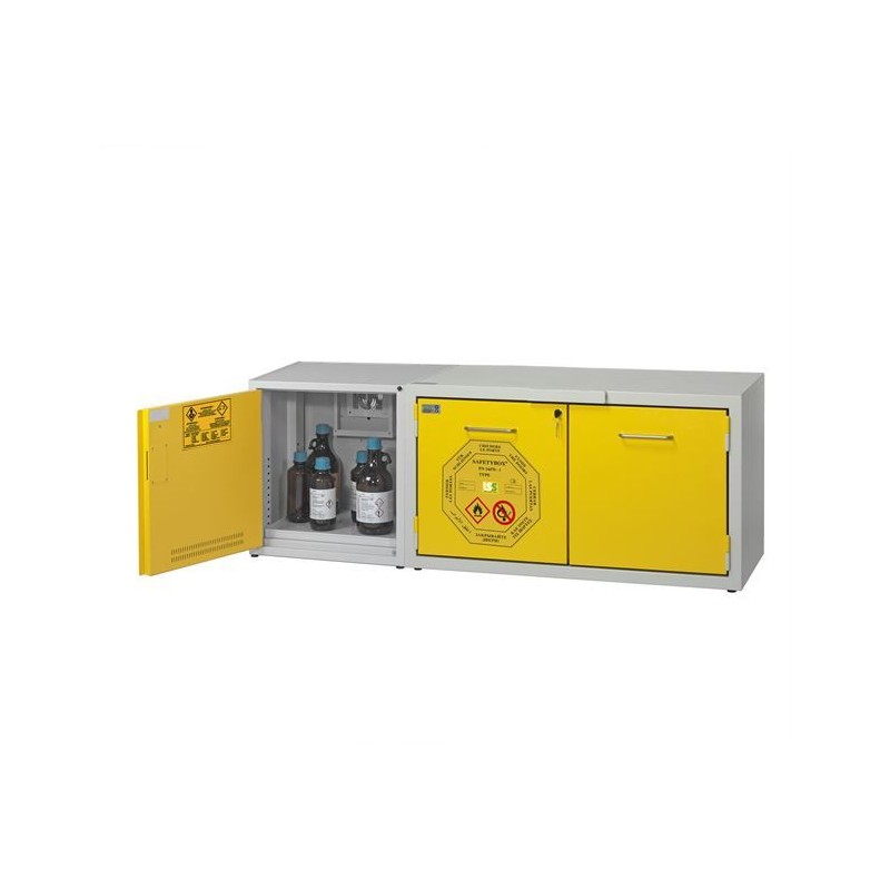 Armadio basso infiammabili, acidi e basi L 1700 mm - KEMFIRE 1700/50 TYPE A