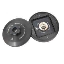 Angle rotor of 45° for 4 strips of 8 microtubes 0,2 ml with tight lid 18.100 RPM