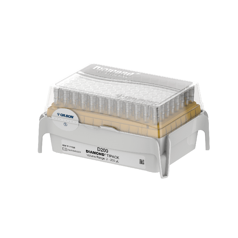 F171300 - GILSON - PUNTALE DIAMOND, D200, TIPACK, BOX OF 960 2–200 uL