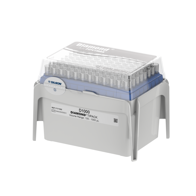 F171500 - GILSON - PUNTALE DIAMOND D1000 TIPACK, BOX OF 960 100–1000 uL