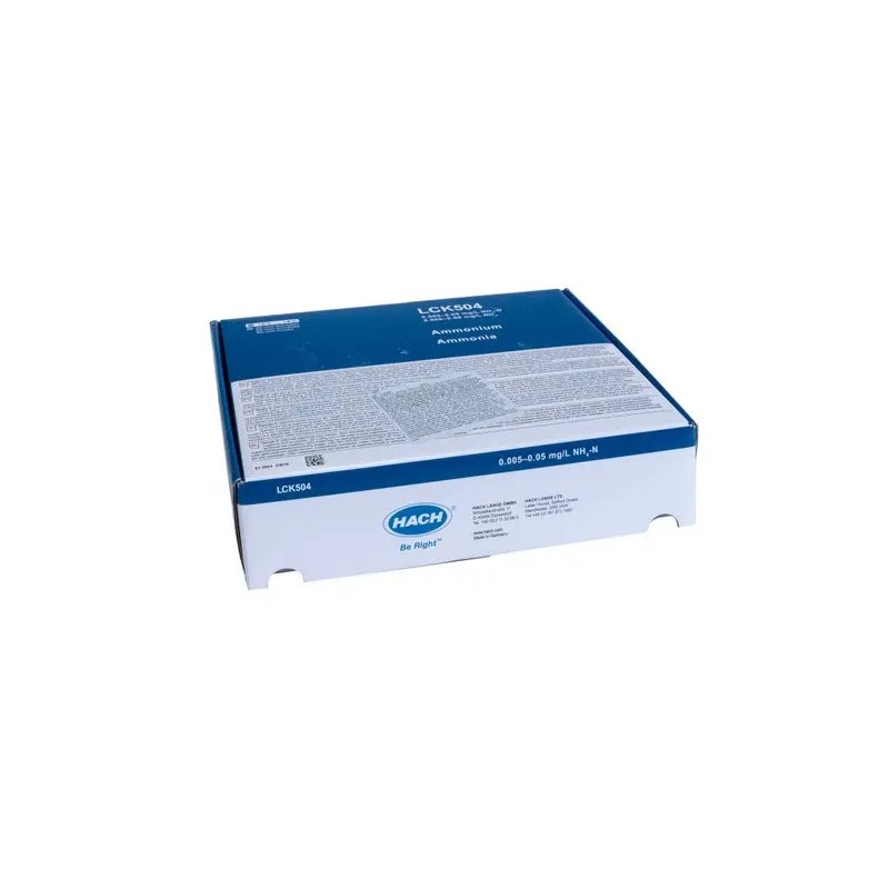 LCK504 - HACH - Test in cuvetta ammonio 0,005-0,050 mg/L NH4-N***Metodo Ufficiale ISO 23695:202